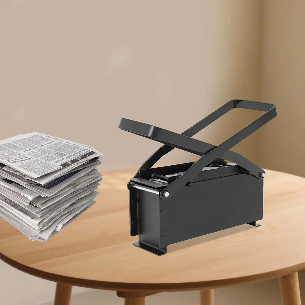 Presse à bûches de papier recyclé en fer robuste pour cheminée et poêle