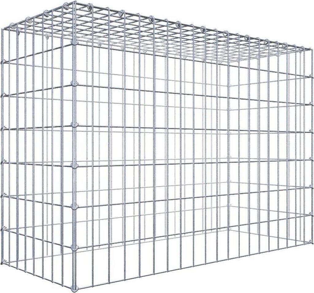 Anbaugabione Typ 3 100 cm x 70 cm x 40 cm (L x H x T), Maschenweite 5 cm x 10 cm, C-Ring