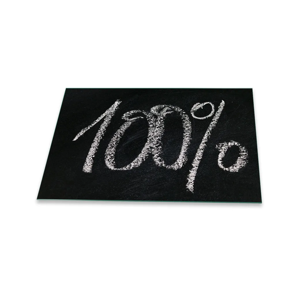 Copertura Piano Cottura 80x52 Vetro Temperato Nero Alzatina Deco