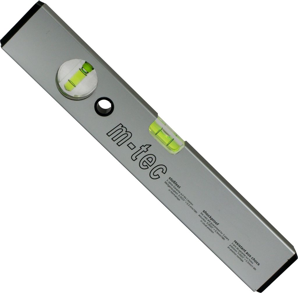 Alu-Wasserwaage 1200 mm 'm-tec' silber-eloxiert