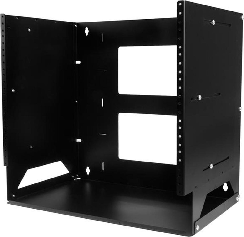 StarTech Wandmontage Server Rack mit Fachboden - 4HE - Anpassbar von 30,5 cm - 45,7cm - Rack (Wandbefestigung)