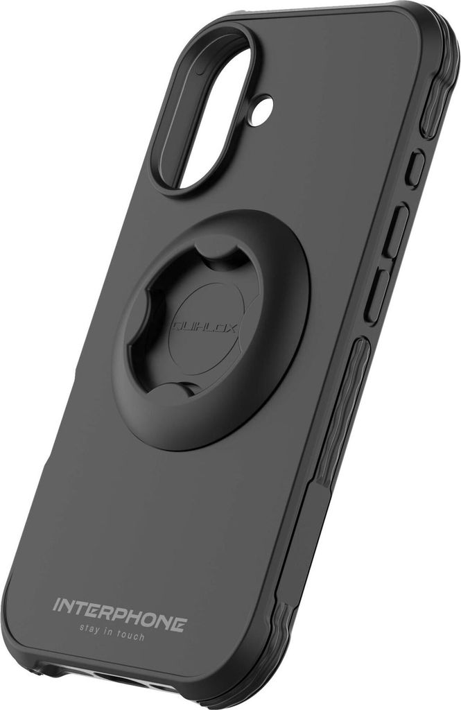 Interphone Quiklox – Tetraforce Schutzhülle für iPhone 16 schwarz
