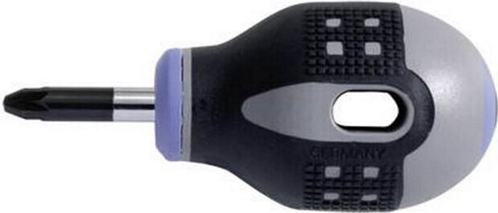 Bahco ERGO Pozidriv Schraubendreher mit kurzem Gummigriff, PZ1 x 25 mm