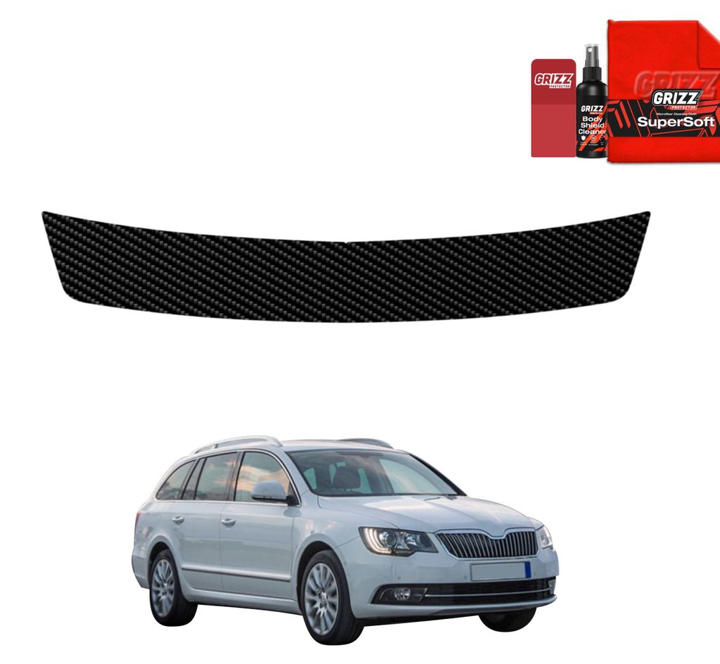Kohlenstoff Schutzfolie Grizz Protector für Ladekante - Skoda Superb 2 Kombi Facelifting (2013-2015)