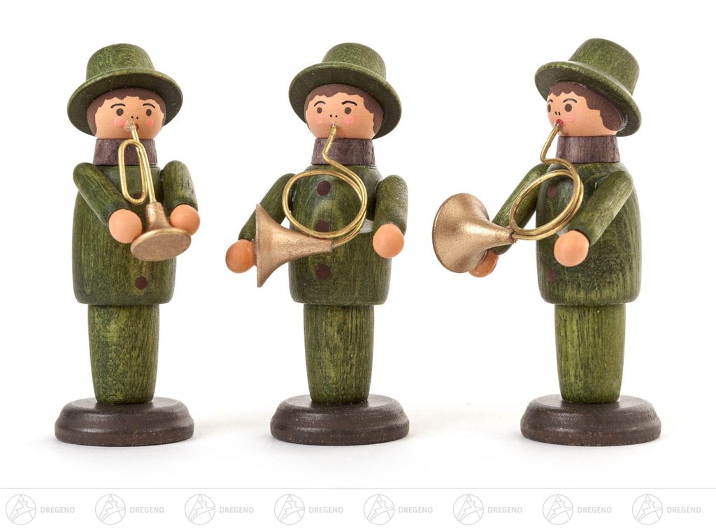 Miniatur Jägertrio Höhe ca 5,5 cm NEU