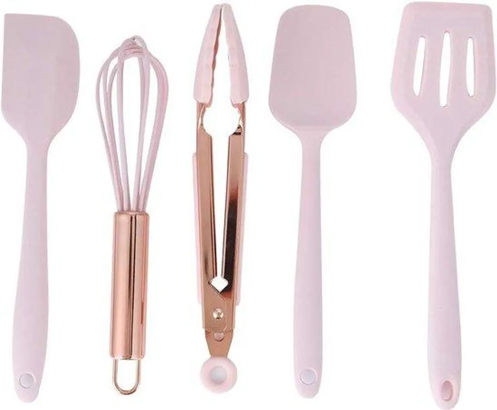 Set pâtisserie enfant silicone avec mini spatule, fouet et racloir - 3 pcs