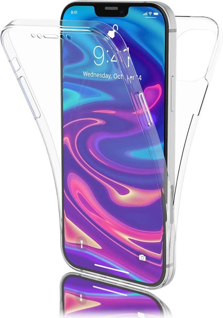 Silikonhülle für Vorder- und Rückseite iPhone 13 Schwarz