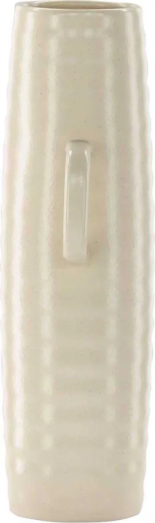 Grand vase décoratif Cent beige en céramique pour fleurs et pampas