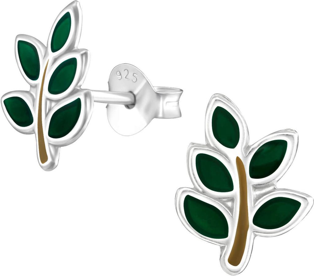 Kinder Ohrringe 925 Sterling Silber Ohrstecker Zweig mit Produktbild 