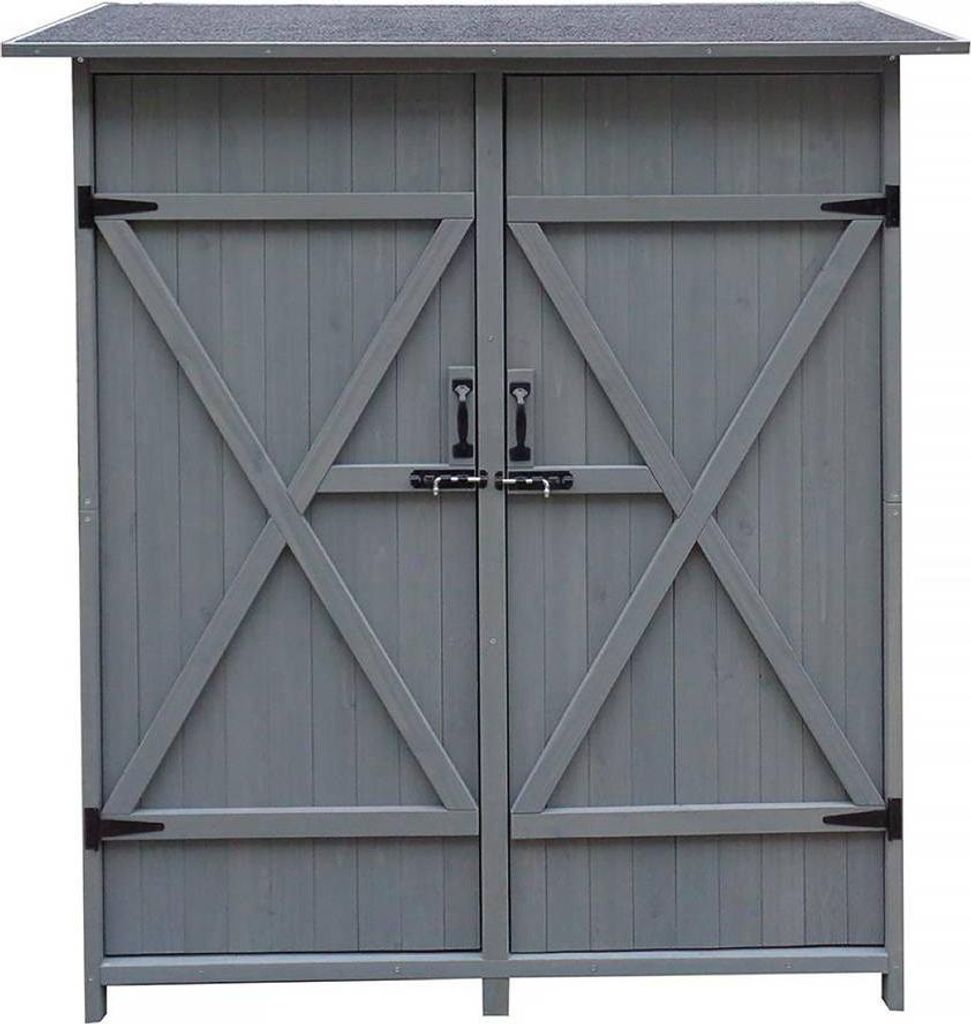 Gartenschrank "Espacio" - 140 x 49 x 162 cm - Anthrazit