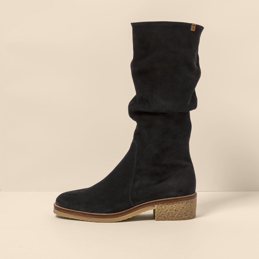 El naturalista Stiefel mit hoher absatz N5942 SILK SUEDE BLACK / IRATI Farbe Black