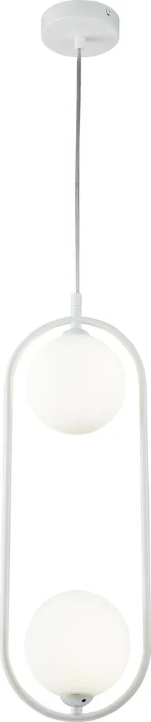 Suspension pour salle à manger Maytoni RING blanche avec sphères LED