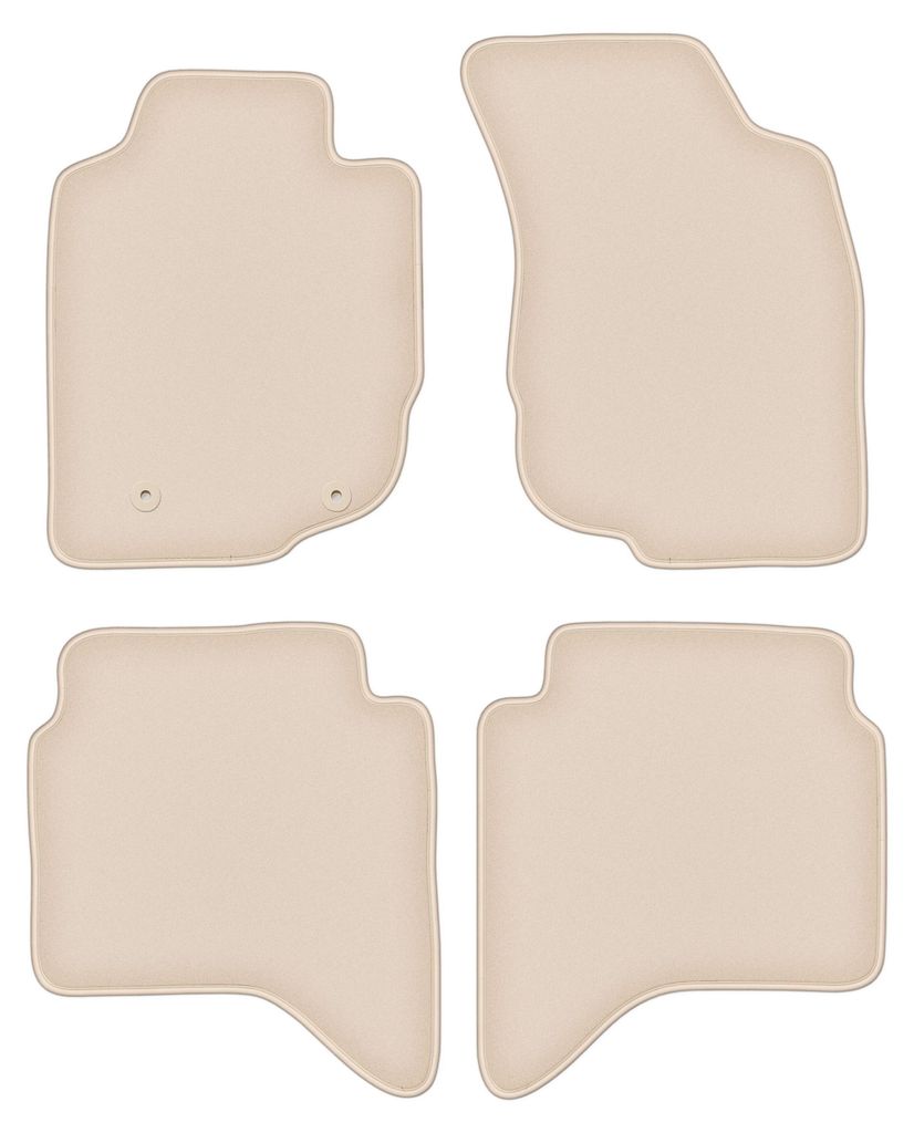 DURBAN Beige Velours-Fußmatten-Set für Toyota Hilux VII N25 N2 Pick-up (2006-2015)
