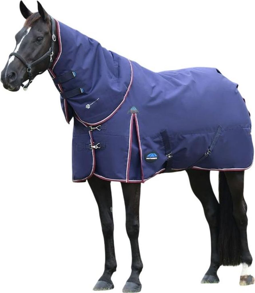 Weatherbeeta - "Comfitec Essential" Abnehmbarer Kragen 220 g Pferdedecke WB2324 (190,5cm) (Marine/Burgunderrot)
