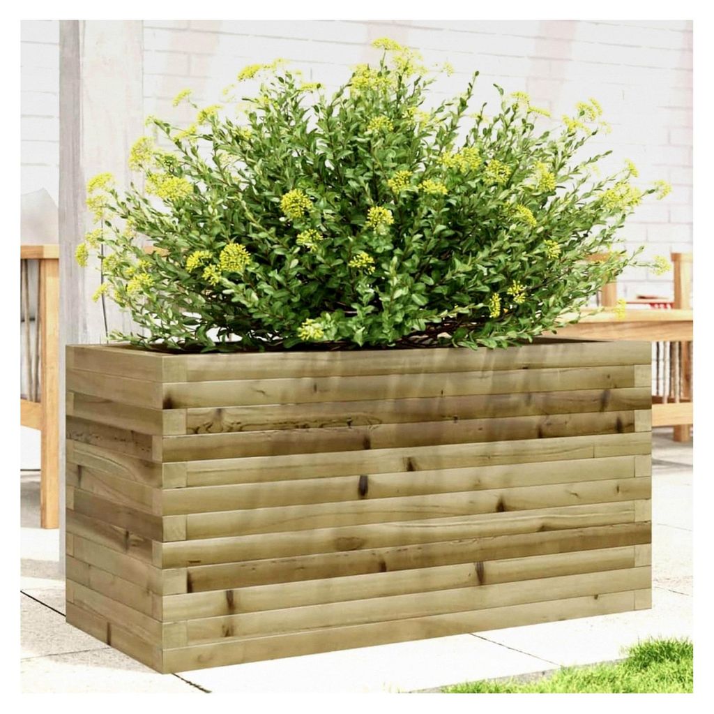 Pflanzkübel 90x40x45,5 cm Kiefernholz imprägniert für Garten, Terrasse und Balkon