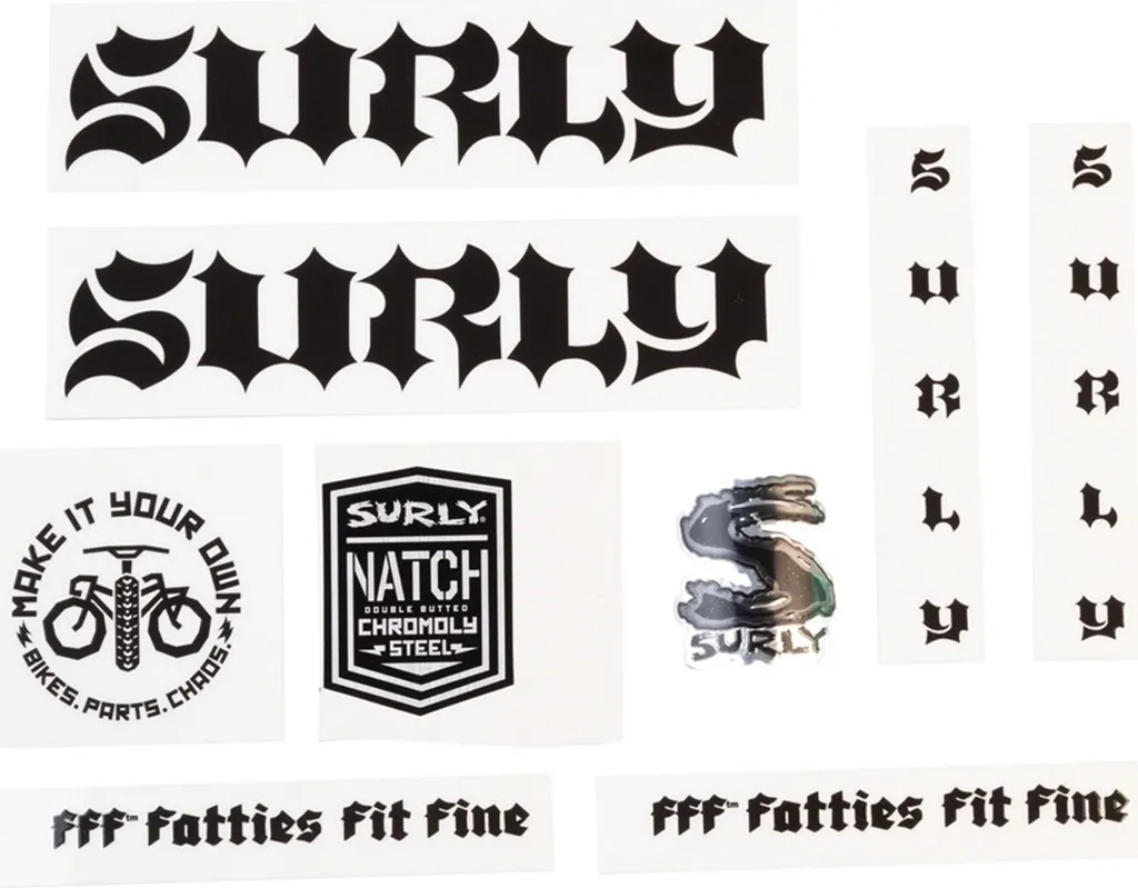 Kit de décalcomanies pour vélo Surly Born To Lose autocollants noirs