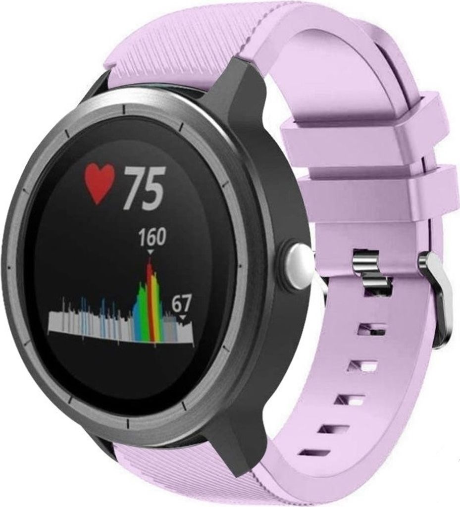 Strap-it Garmin Vivoactive 3 Silikonarmband (Lila)
