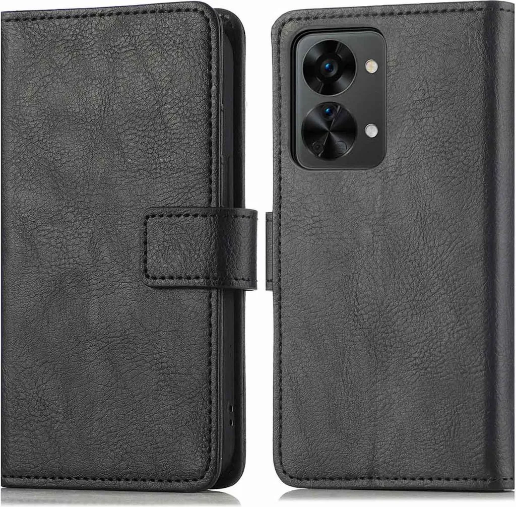 imoshion Custodia Portafoglio OnePlus Nord 2T | Cover Nera Elegante