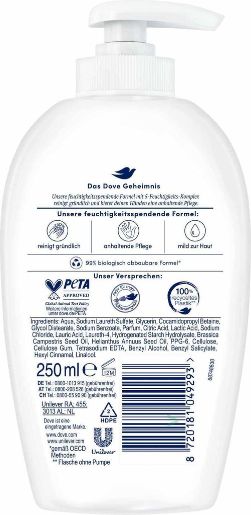 Dove Care and Protect Antibacterial Handwash 250ml