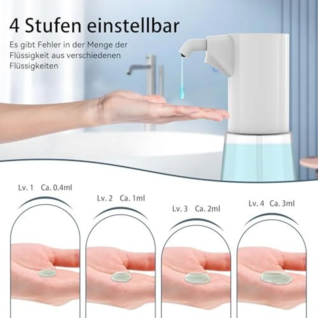 XZUO LIFE Dispenser automatico di sapone touchless per il bagno e il