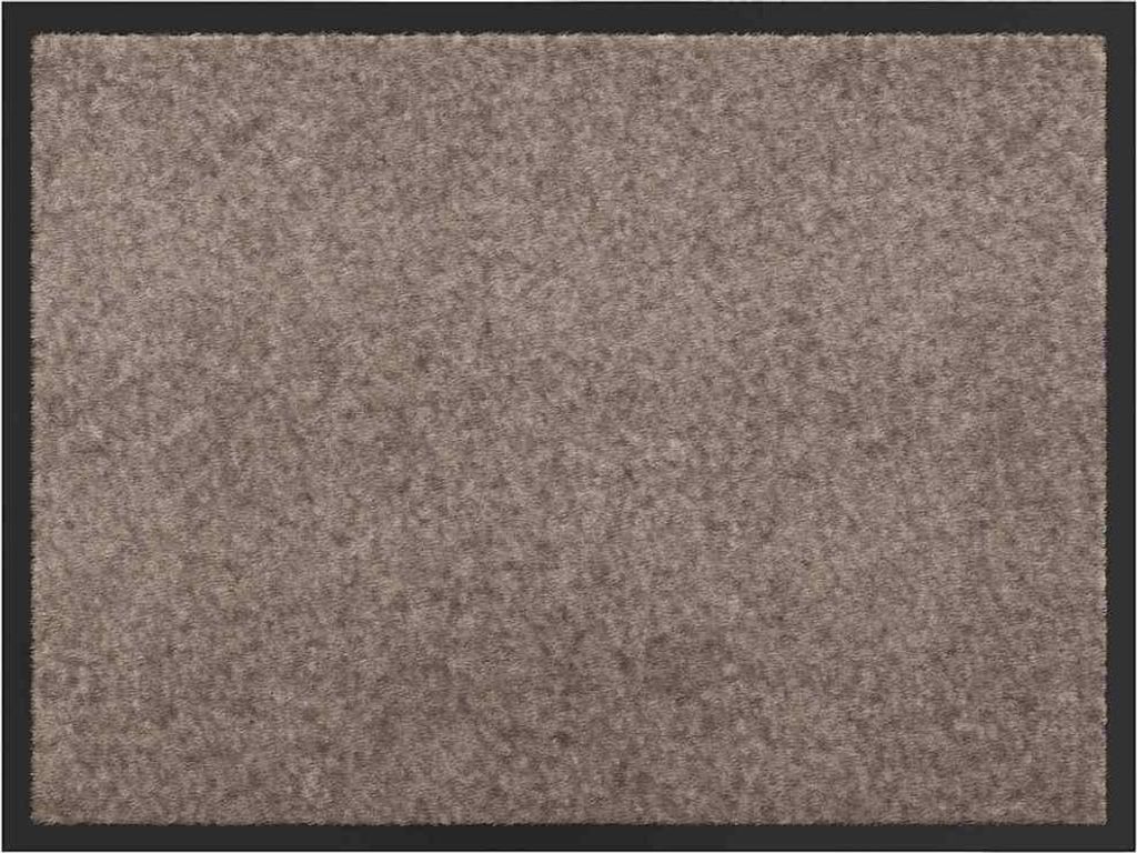vidaXL Fußmatte Beige 80 x 60 x 1,2 cm Teddystoff