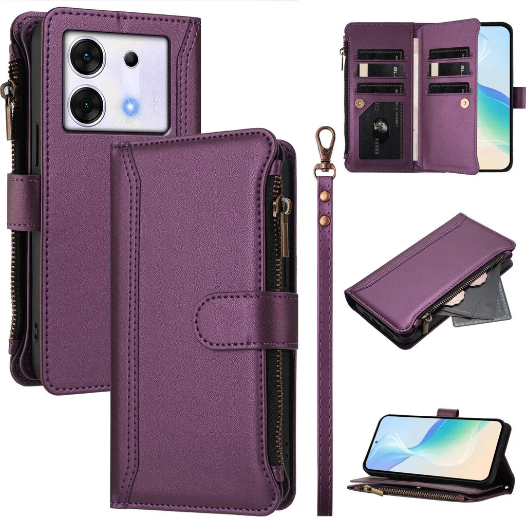 Cover Portafoglio Infinix Zero 30 5G Viola - Elegante e Pratica