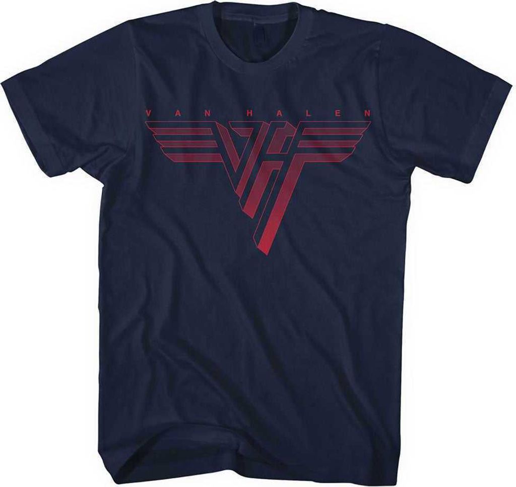 Van Halen Classic Red Logo Navy Blue 2XL T-Shirt Produktbild 