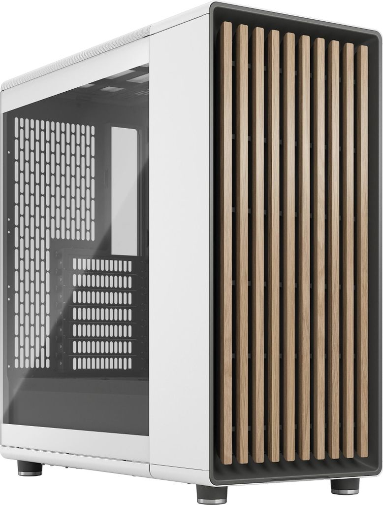 Fractal Design North , Midi Tower, PC, Weiß, ATX, micro ATX, Mini-ITX, Stahl, Gehärtetes Glas, 17 cm
