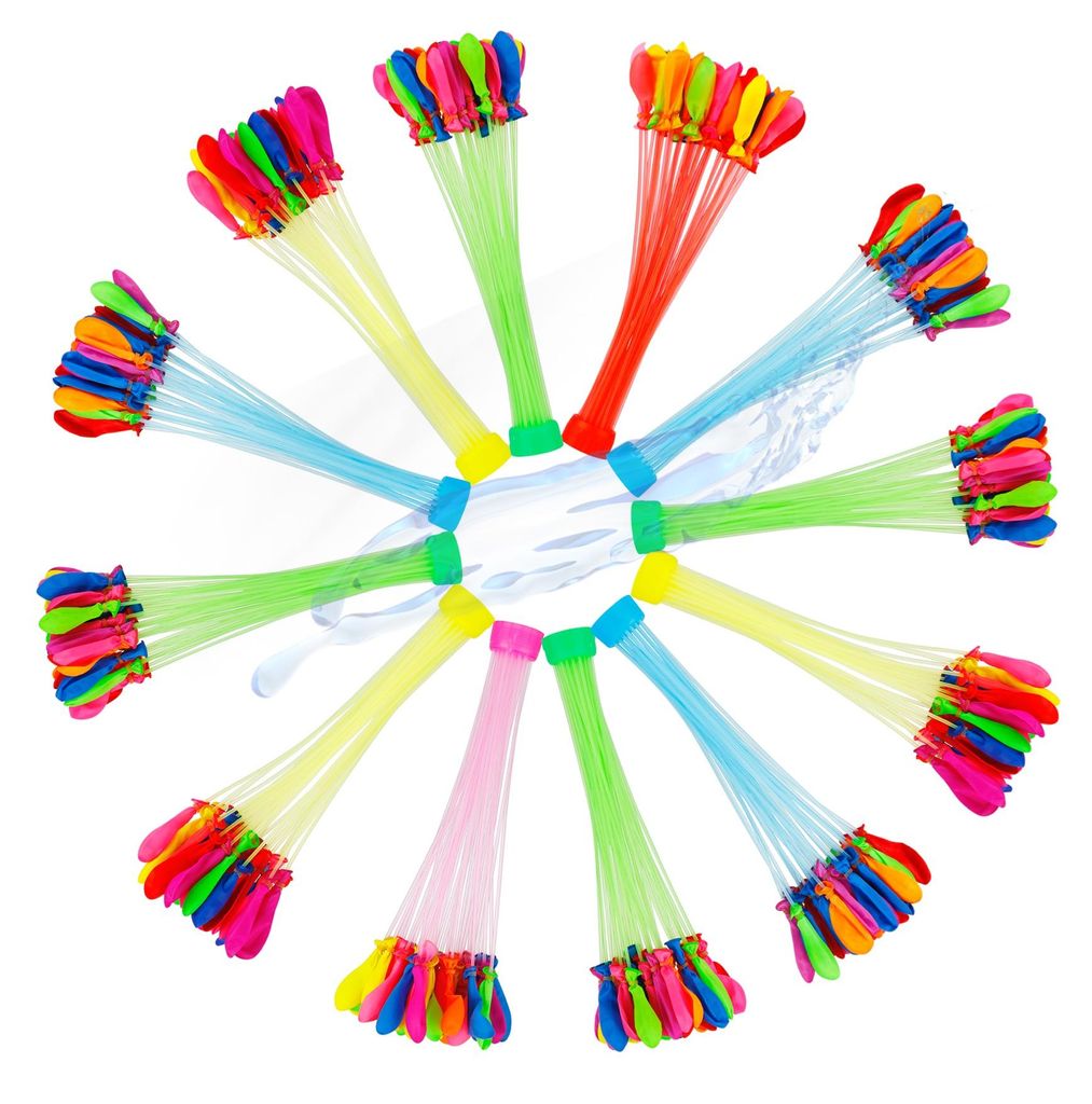 444x Wasserbomben bunt - Selbstschließend - Extrem Schnell befüllbar - Für Kinder & Erwachsene - Luftballons