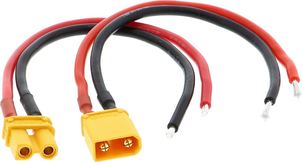 Stecker und Buchse XT30 18AWG mit Kabel (10cm)