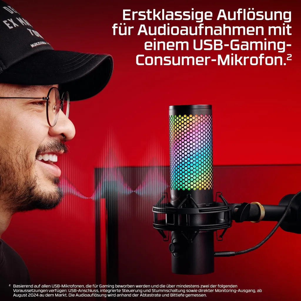 HyperX QuadCast 2 S 9A273AA Microphone USB pour Streaming et Gaming PC - 13