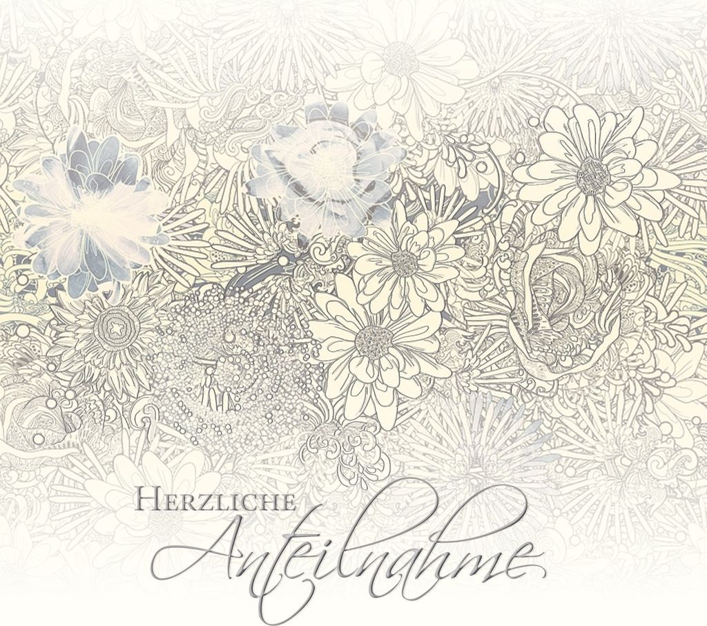 A - Trauer - Beileid - Kondolenz Skorpion's Art - Karte mit Umschlag