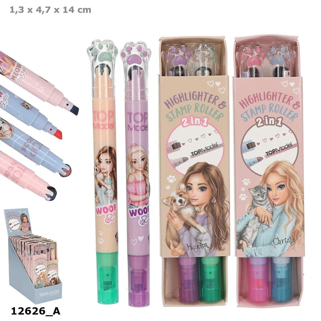 TOPModel 412626, 2 szt., Niebieski, Zielony, Różowy, Zdjęcie produktu 