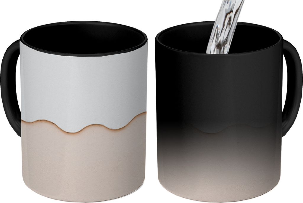 MuchoWow Zauber Tasse Zaubertasse Magic Sommer - Weiß - Wellen 350 ml Farbwechsel Becher Geschenk Geschenkidee - Magic-Tasse - Fototasse - Keram...