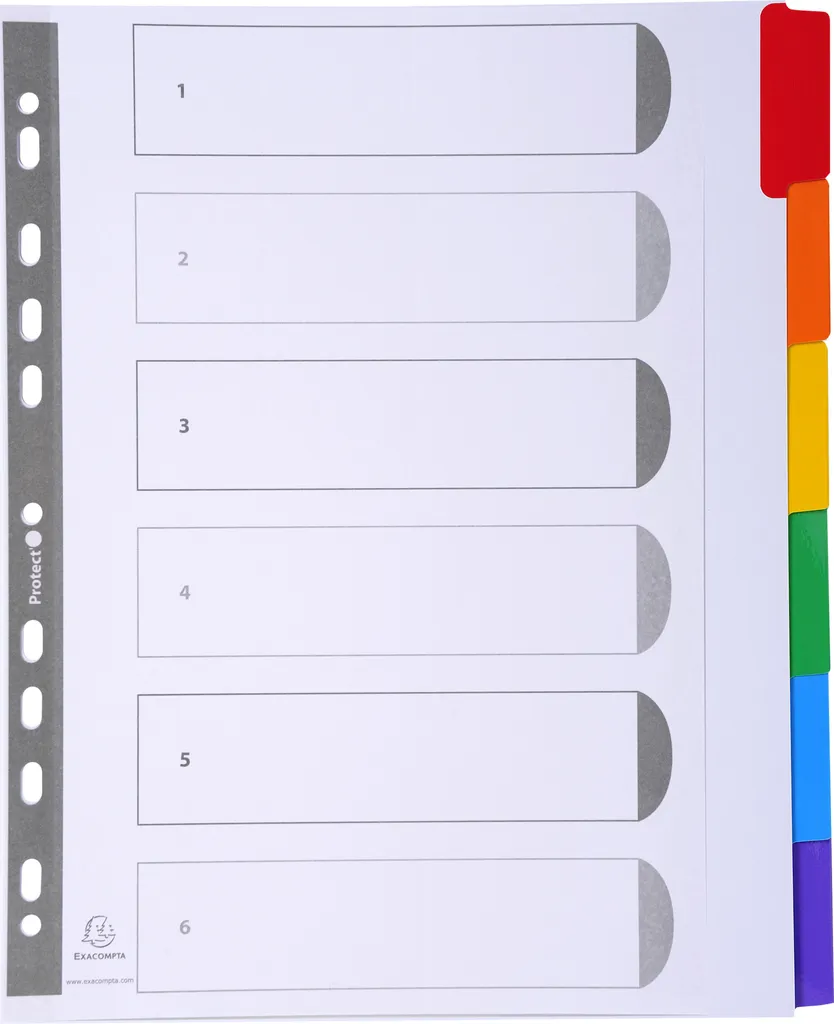 Exacompta 4306E - Lot de 20 Intercalaires A4+ en Carte Blanche 160g