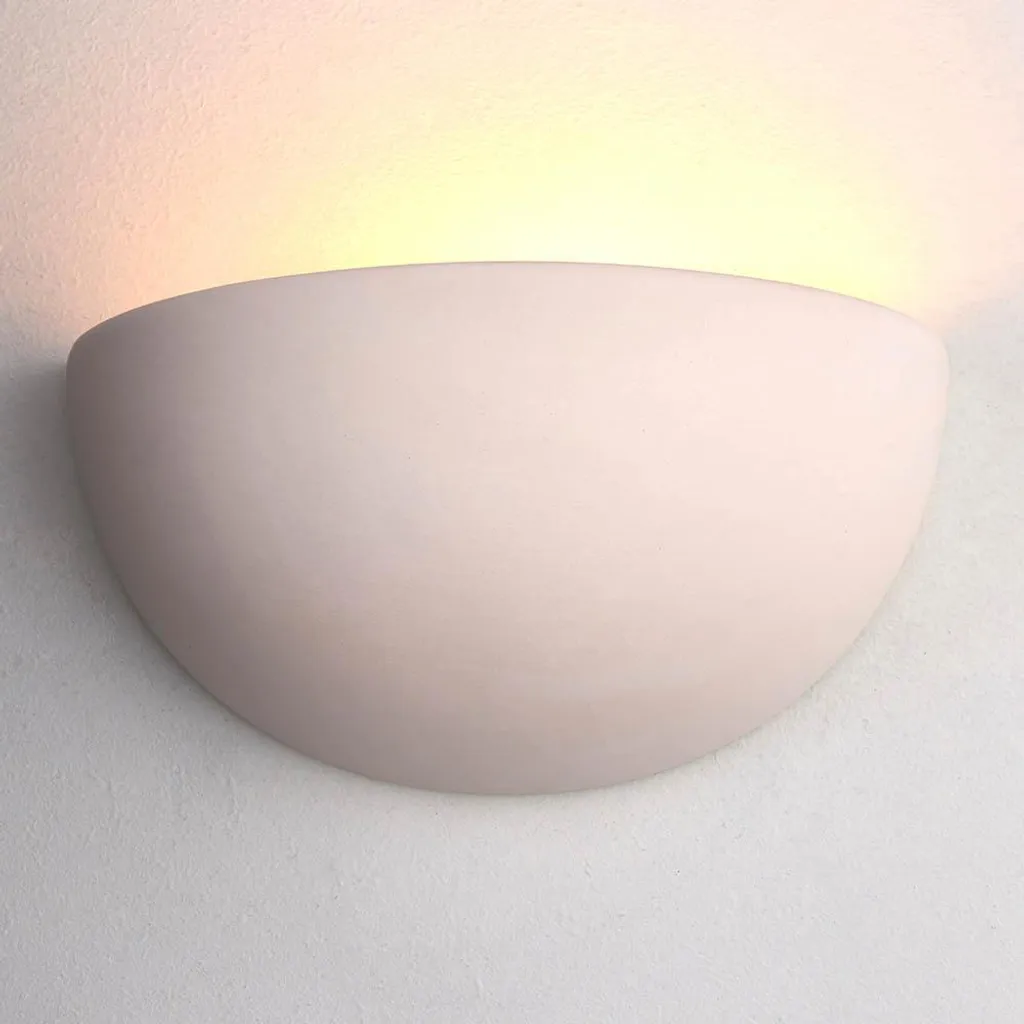 Luminaire Mural en Plâtre Blanc PRIDE pour Éclairage Intérieur E27