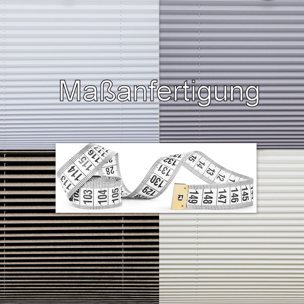 Massanfertigung Thermo Black Out Plissee auf Maß bis 100 cm Breite und 230 cm Länge weiss beige taup