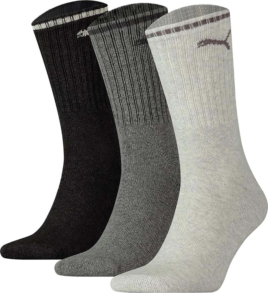 Puma Sport Crew Stripe Socken 3 Paare Grau EU 35-38 Herren Grau EU 35-38
