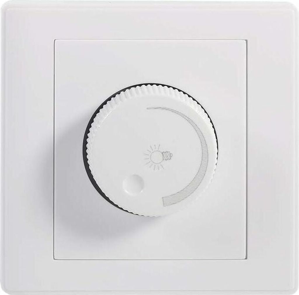 Dimmerschalter – Praktischer Drehdimmer zur Wandmontage mit Ein-/Ausschalter und Helligkeitsregelung für LED-Lampen
