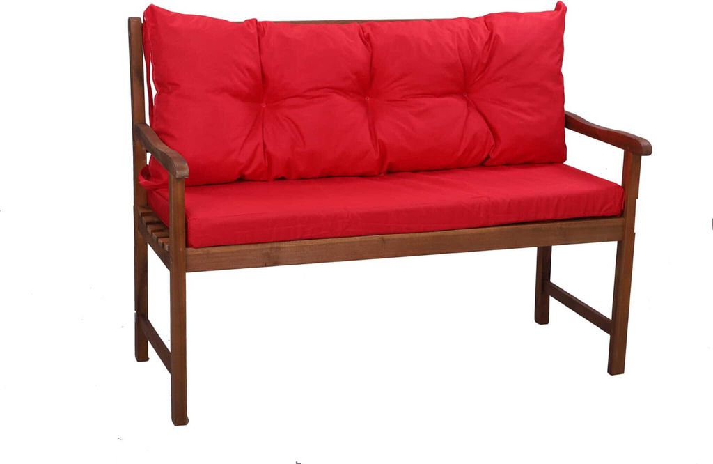 Bankkissen 120 x 50 x 40 Rot | Bankkissen outdoor | Hollywoodschaukel kissen | Sitzkissen und Rückenkissen | Sitzkissen bank | Setgarden