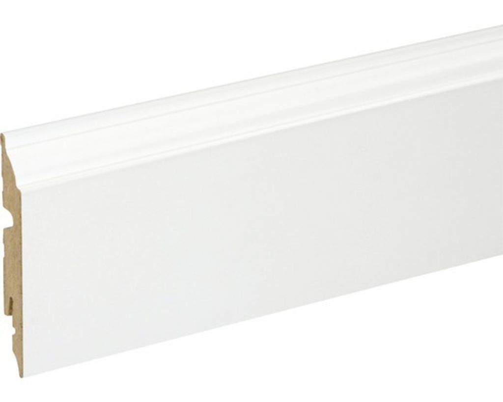SKANDOR Sockelleiste weiß FU82L 1200 x 82 x 13 mm Produktbild 