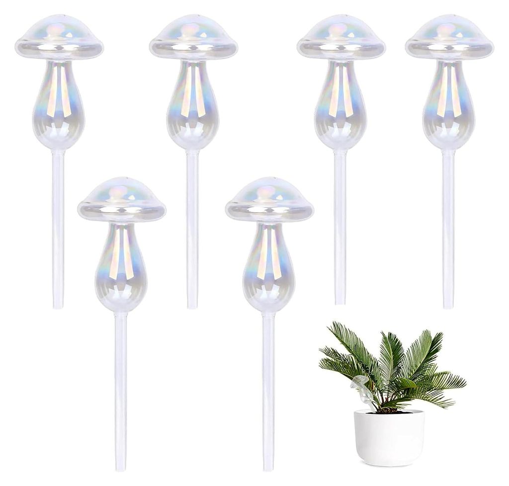 Bewässerungskugeln im 6er Set – Für Zimmer- und Gartenpflanzen, langlebig und aus hochwertigem Glas