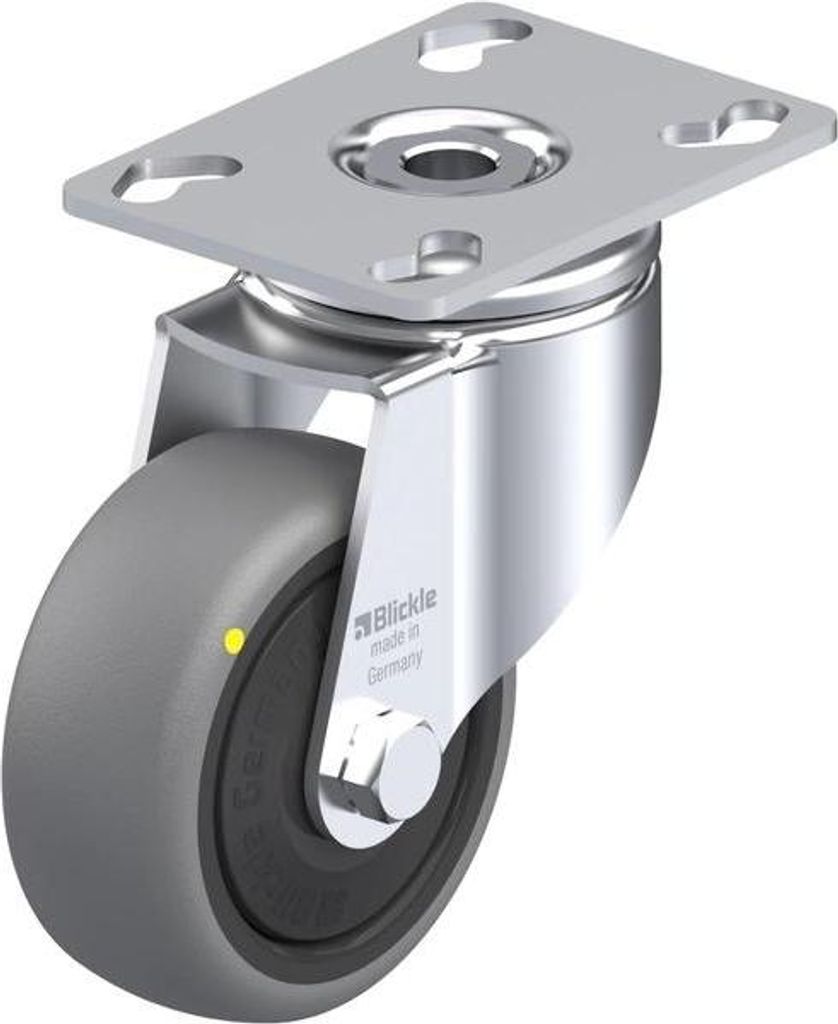 Blickle LKPA-TPA 80KF-ELS, Rolle, 165 kg, Grau, Swivel wheels, Thermoplastisches Elastomer (TPE), 8 cm
