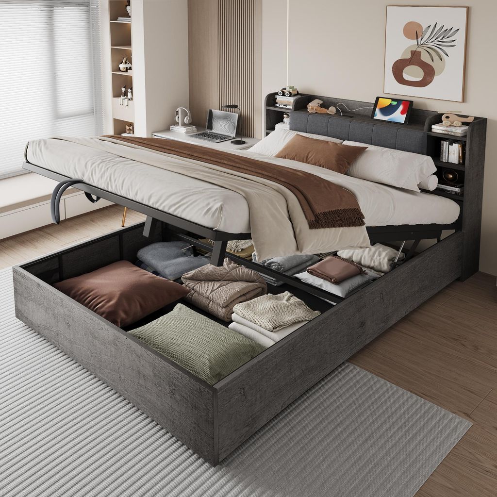 Flieks Jugendbett 180x200cm mit Stauraumkopfteil, Produktbild 