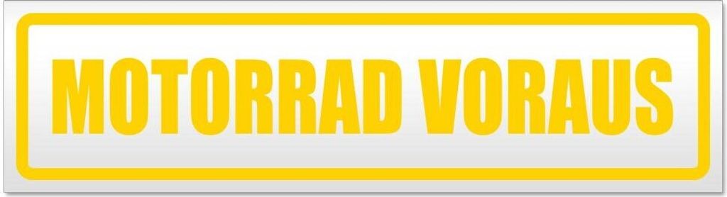 Kiwistar Motorrad voraus Motiv 1 Magnetschild Schild magnetisch - 20cm Gelb - Magnetfolie für Auto PKW Kfz