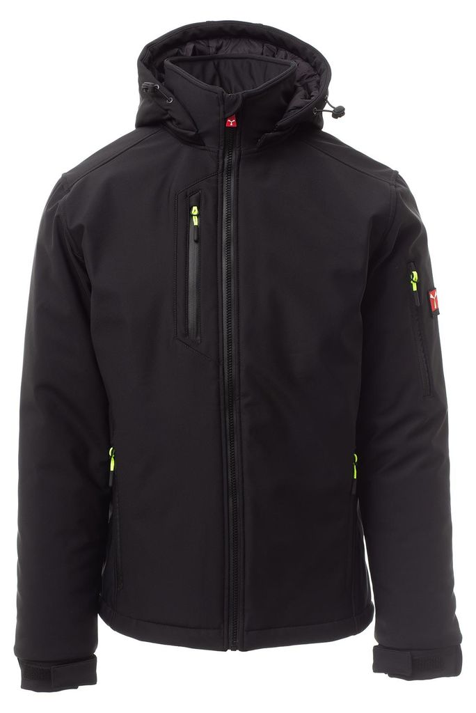Mivaro Herren Winterjacke in Schwarz - Softshelljacke mit Produktbild 