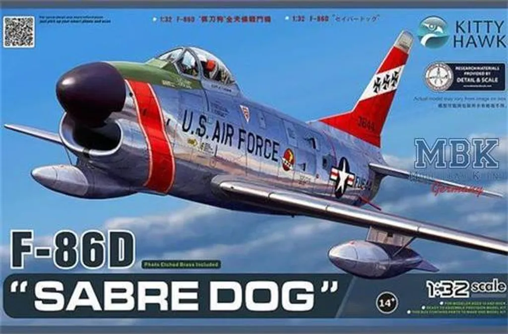 F-86D Sabre Dog 1/32 Kitty Hawk KH32007 : Finition parfaite garantie