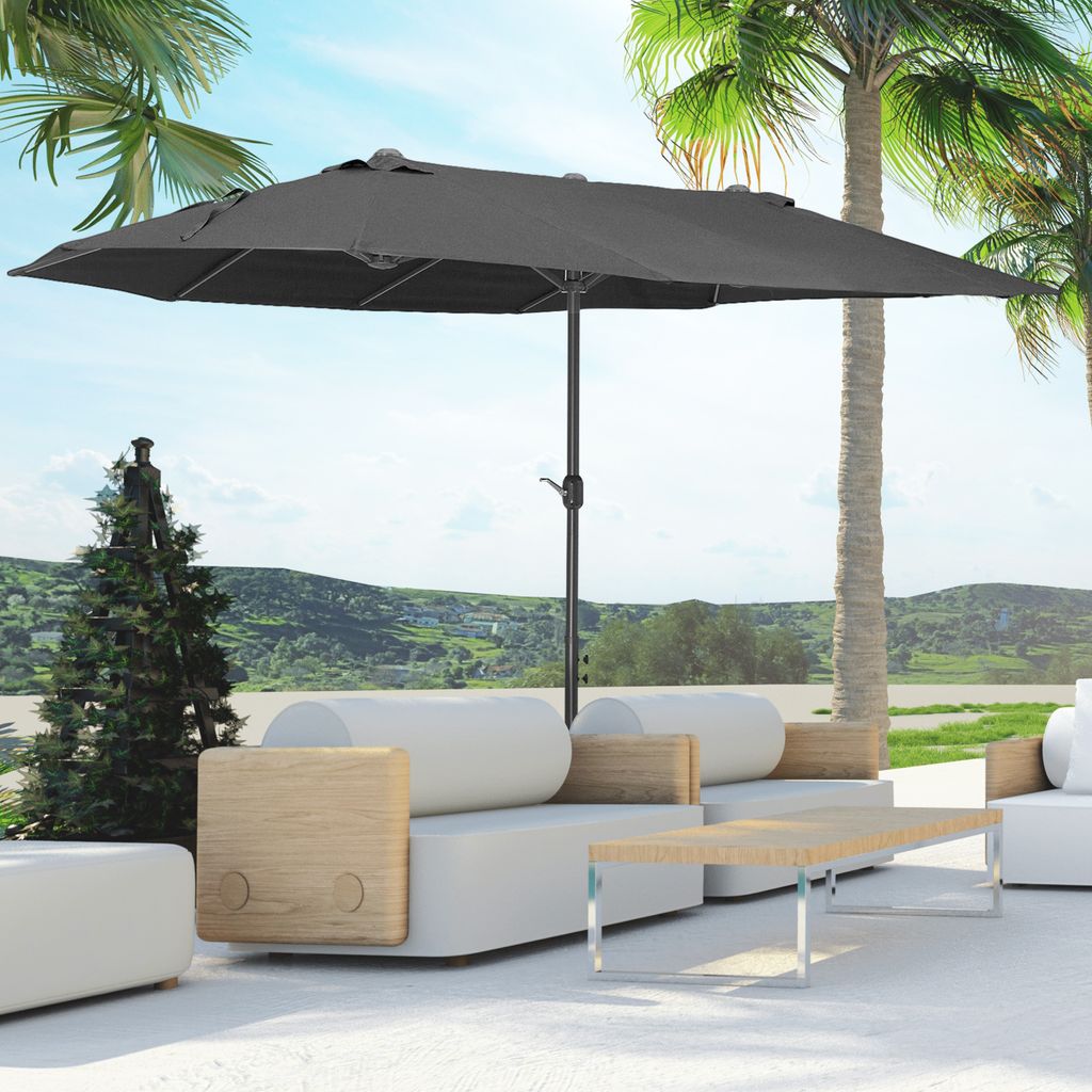 Parasol Outsunny Double 455 x 265 cm, parasol z ochroną UV Zdjęcie produktu 