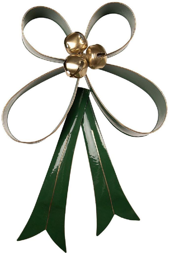 Clayre & Eef 5Y1422 Dekorative Schleife Grün Goldfarbig 48x11x70 cm