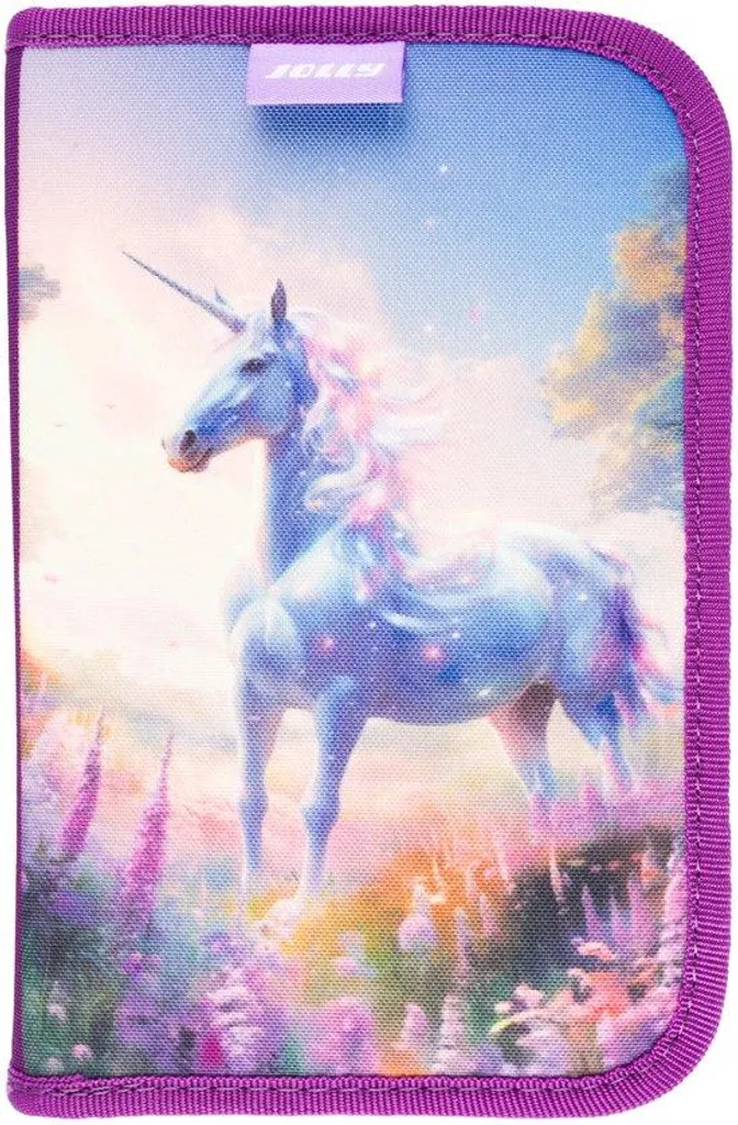 Trousse organisée JOLLY 30 pièces Unicorn contre la perte de fournitures
